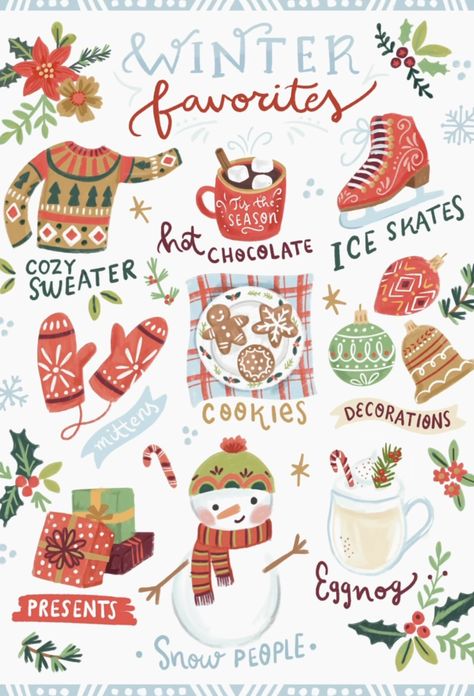 Xmas Sticker, $b Wallpaper, Happy December, Winter Illustration, Christmas On A Budget, Christmas Feeling, Christmas Projects Diy, Christmas Blankets, Christmas Drawing