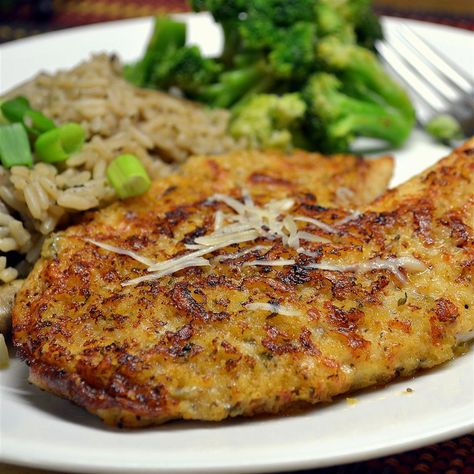 Parmesan Crusted Tilapia Fillets Tilapia Fillet Recipe, Parmesan Crusted Tilapia, Tilapia Recipe, Crusted Tilapia, Tilapia Recipes, Carb Dinner, Parmesan Crusted, Fish Dinner, Dinner Entrees