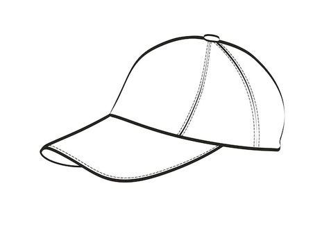 Vector sketch of cap on white background | Premium Vector #Freepik #vector #cap #cap #baseball-hat #cap-template Cap Sketch, Cap Template, Cap Drawing, Vector Sketch, Baseball Hat, Hat Cap, Top To Bottom, Art Diy, Premium Vector