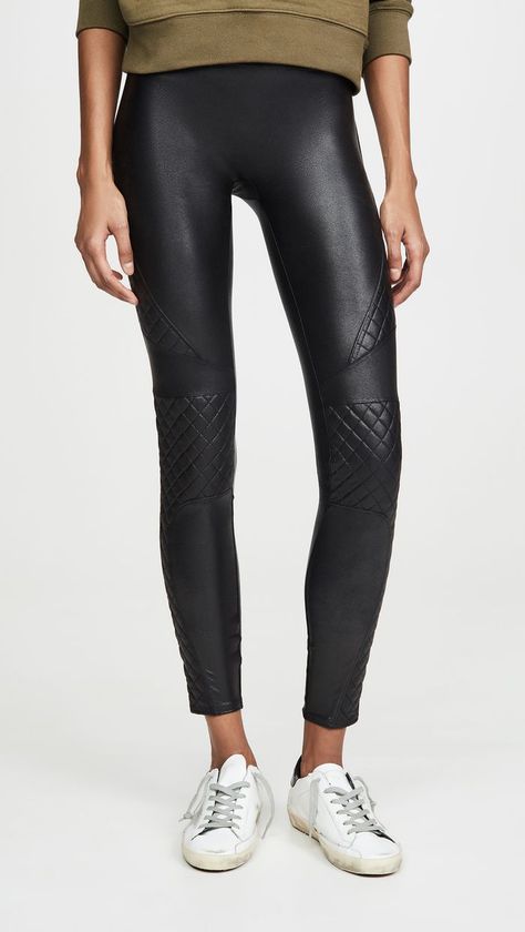 Spanx Quilted Faux Leather Leggings Coated Leggings, Liquid Leggings, Leather Coats, Cool Looks, Shiny Leggings, Velvet Leggings, Gym Leggings, Fashion Group, Faux Leather Pants