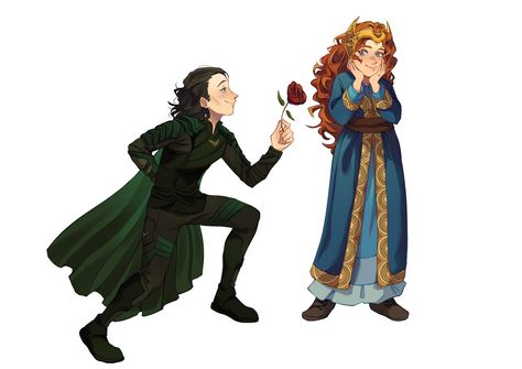 Prince Loki & Lady Sigyn, Asgard's CUTEST couple. I SAID WHAT I SAID Once again, @pip0h on tumblr and instagram offers us such a lovely art, with Loki and Sigyn being so DAMN cute!! <3 https://www.deviantart.com/sunnytyler001/art/Loki-and-Sigyn-the-Cuties-of-Asgard-982709112 Loki X Sigyn Fanart, Sigyn Marvel, Loki Sigyn, Loki Mythology, Loki And Sigyn, I Said What I Said, Loki Art, Loki Thor, Norse Mythology