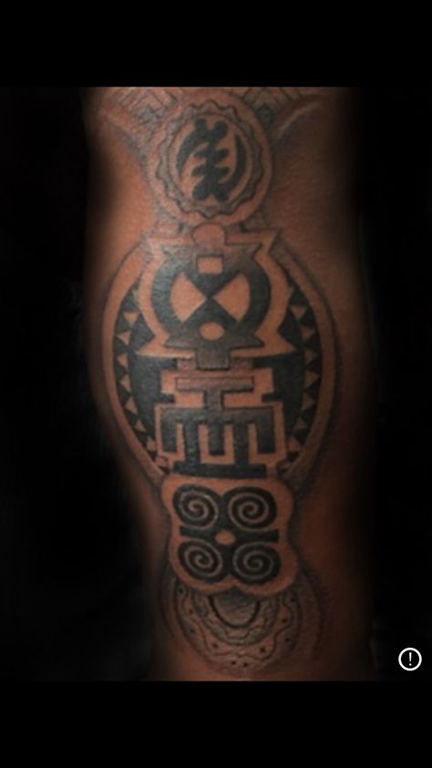 Tattoo Ideas For Black Men, Filler Patterns, Adinkra Tattoo, African Sleeve Tattoo, Tattooed People, Black Men Tattoos, Africa Tattoos, Half Sleeve Tattoos Forearm, Tattoo Thoughts