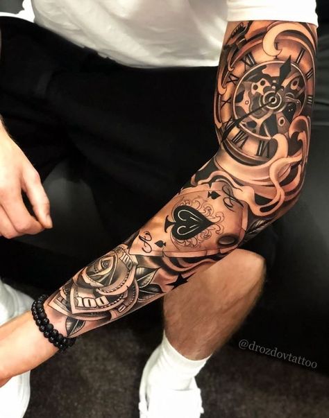 Voll Arm-tattoos, Shoulder Sleeve Tattoos, Half Sleeve Tattoos Forearm, Cool Half Sleeve Tattoos, Tattoo Coloring Book, Men Tattoos Arm Sleeve, Full Arm Tattoos, Cool Arm Tattoos, Forearm Sleeve Tattoos