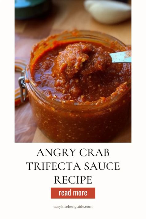 Angry Crab Shrimp Boil Recipe, Trifecta Sauce Angry Crab, Fiery Crab Sauce Recipe, Angry Crab Trifecta Sauce Recipe, Angry Sauce Recipe, Crab Sauce Recipe, Crab Recipe, Snow Crab, Crab Stuffed Shrimp