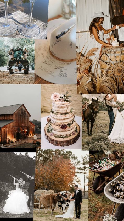 My dream wedding 💍 #countrywedding #western Rustic Western Wedding Colors, Cowboy Western Wedding, Forest Western Wedding, Cute Western Wedding Ideas, Western Wedding Cowhide, Western Wedding Activities, Dream Western Wedding, November Western Wedding, Dream Wedding Country