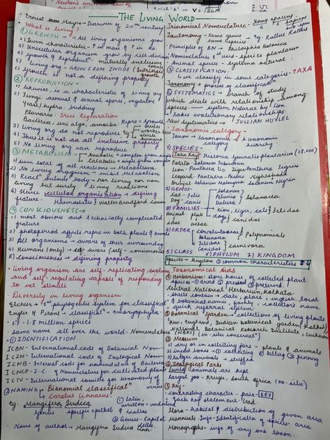 The living world|Short notes | NEET | Biology in 2022 | Study flashcards, Science notes, Neet notes How To Study Ncert Biology, Short Notes Aesthetic, Bba Course Notes, Ncert Notes For Neet, Chemistry Short Notes Class 11, Neet Syllabus 2023, How To Make Short Notes For Studying, Organic Chemistry Class 11 Notes, Bio Notes Class 11