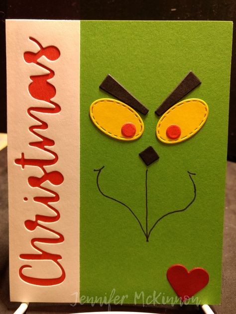 Homemade Grinch Christmas Cards, Grinch Christmas Cards Diy, Grinch Christmas Card Ideas, Grinch Cards Ideas, Christmas Cards Grinch, The Grinch Christmas Card, Ctmh Christmas Cards, Grinch Christmas Cards, Diy Christmas Cards Handmade