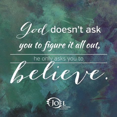 In order to step out on Faith you must first believe. Faith is believing in things that you can not see, to truly believe is a lot harder than it seems. You can't see what studying for a test will ... Joel Osteen Quotes, Godly Wisdom, Max Lucado, Joel Osteen, Believe Quotes, Inspiring Things, Just Believe, Inspirational Sayings, Difficult Times