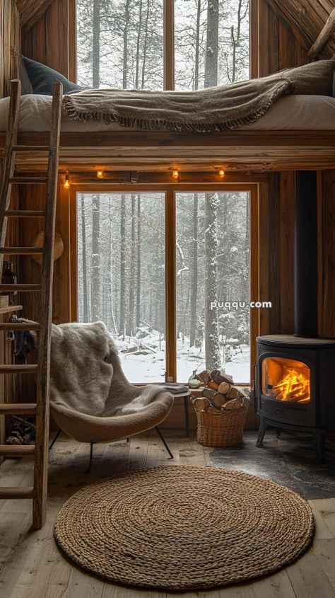 30 Decor Ideas for Making Your Cabin Your Home Away from Home One Room Cabin Interior, Tiny House Cabin Interior, Rustic Cabin Interior, Cabin Interior Design Ideas, One Room Cabin, Viking Home, Cabin Accessories, Cabin Vibes, Cabin Interior Design