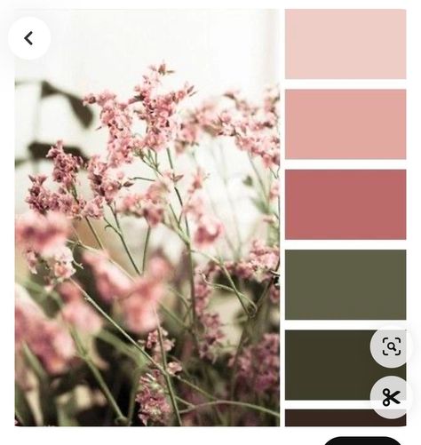 Earthy Pink Palette, Misty Rose Color Palette, Dusty Pink Interior Design, Olive Green Blush Pink Living Room, Blush Green Brown Color Palette, Dusty Rose Bedroom Ideas Vintage, Blush Pink Palette Color Schemes, Muted Rose Color Palette, Mauve Pink Office