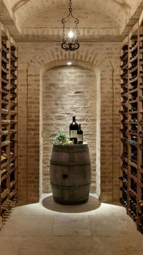 Stone Wine Cellar, Wine Room Design, Wine Cellar Basement, Barolo Wine, Wine Closet, Wine Cave, Home Wine Cellars, Wine Cellar Design, Cellar Design