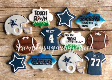 Cowboys Cookies, Cowboy Cookies, Dallas Cowboys, Dallas, Sugar Cookie, Baking