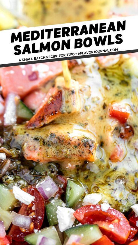 Mediterranean Salmon And Rice, Mediterranean Salmon Rice Bowl, Mediterranean Salmon Bowl Recipe, Mediterranean Salmon Salad Recipes, Mediterranean Crab Recipes, Mediterranean Diet Seafood Recipes, Mediterranean Salmon Bowl, Salmon Mediterranean Recipes, Mediterranean Diet Fish Recipes