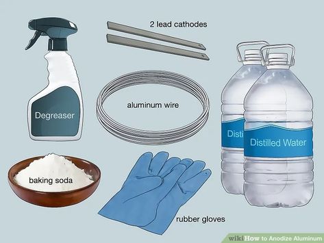 How to Anodize Aluminum (with Pictures) - wikiHow Metal Etching Diy, Electroplating Diy, Anodized Metal, Metalworking Tools, Etching Diy, Aluminum Fabrication, Anodized Aluminum Jewelry, Diy Rocket, Tractor Idea