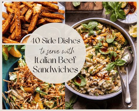 40 Side Dishes To Serve With Italian Beef Sandwiches Grilled Blt, Blt Salad Recipe, Scalloped Sweet Potatoes, Meatball Recipes Crockpot, Italian Beef Sandwiches, Sandwich Sides, Beer Cheese Soups, Beef Sandwiches, Frozen Dessert Recipe