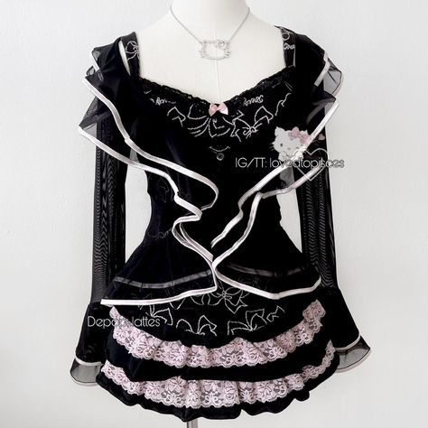 Pink Goth Outfits, Pintrest Outfit, Kawaii Fits, Clothes Pieces, Himekaji Outfits, Angel Clothes, Pink Goth, Ny Outfits, Goth Clothes