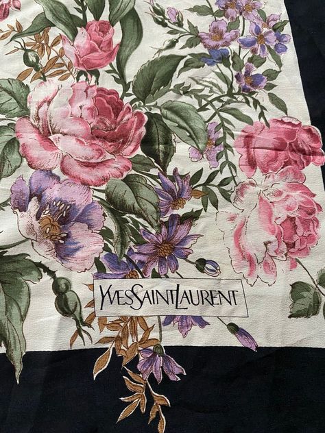 Vintage Yves Saint Laurent, Silk Scarf, Yves Saint Laurent, Saint Laurent, Etsy Shop, Ships, Silk, Fabric