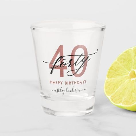 Girly Shots, Birthday Shot Glasses, Shot Glass Favors, 75th Birthday Parties, 40th Cake, Birthday Shots, Glitter Texture, Jar Centerpieces, 40th Birthday Decorations