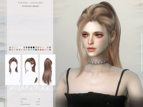 Sims 4 Cc Wingssims Hair, Sims Cc Hair Accessories, Sims 4 Cc Alpha Clothes Patreon, Hair Sims 4 Cc Alpha, The Sims Resource Hair, Sims 4 Hair Alpha, Hair Ts4, Sims 4 Piercings, Die Sims 4