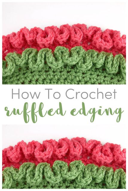 Granny Square Edge Pattern, How To Crochet A Frilly Edge, Crocheted Scalloped Edge Free Pattern, Crochet Double Ruffle Edging Pattern, Crochet Ruffle Edges For Blankets, Crochet Wavy Edge, Edging For Crochet Blanket Free Pattern, Crochet Border For Uneven Edges, Knitting Ruffles Edge