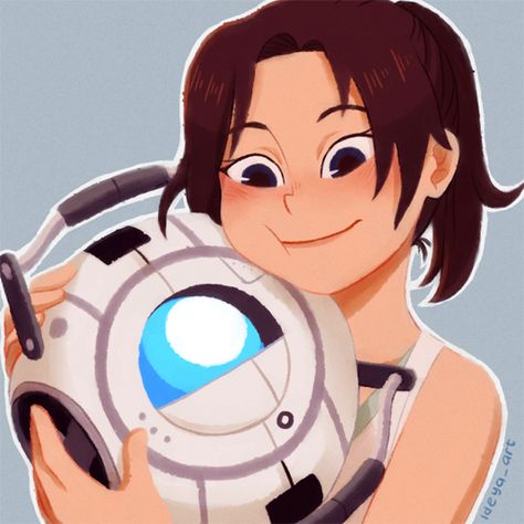 Portal 2, Chell y Wheatley Wheatley X Chell Portal 2, Portal 2 Art, Chell Portal, Wheatley Portal, Portal Fanart, Portal Wheatley, The Cake Is A Lie, Portal Art, Valve Games