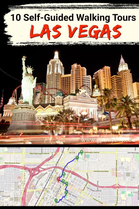 Follow these  expert designed self-guided walking tours to explore Las Vegas, Nevada on foot at your own pace. Bonus! - Free Map, insider tips and customized (DIY tool) itinerary.  #USA #Las Vegas #Nevada #Travel #Vacation #Itinerary #Map #DIY #TopAttractions #Thingstodo #WalkingTours #CityWalks #LVGuide Vegas Trip Planning, Las Vegas Travel Guide, Las Vegas Vacation, Nevada Travel, Vegas Vacation, Vegas Hotel, At Your Own Pace, Beautiful Travel Destinations, Vegas Trip