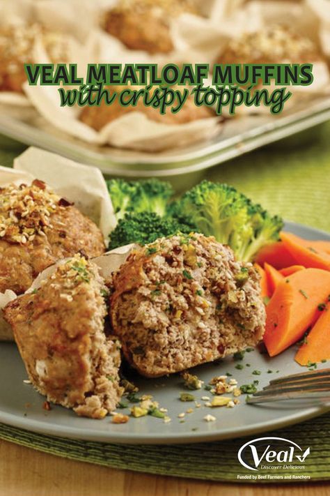 Veal Meatloaf, Meatloaf Muffins, Veal Recipes, Easy Freezer Meals, Stud Muffin, 30 Minute Meals, The Dinner, Chili Sauce, Freezer Meals