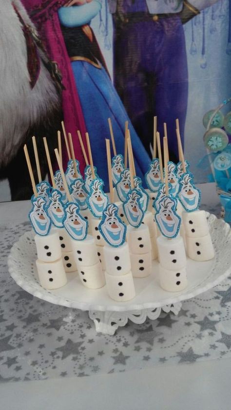 Elsa Birthday Party Ideas Diy, Diy Frozen Theme Cake, Elsa Tea Party, Frozen Theme Rice Krispie Treats, Frozen Party Appetizers, Frozen Birthday Desserts, Frozen Games For Kids Birthdays, Frozen Theme Snacks, Winter Outdoor Birthday Party