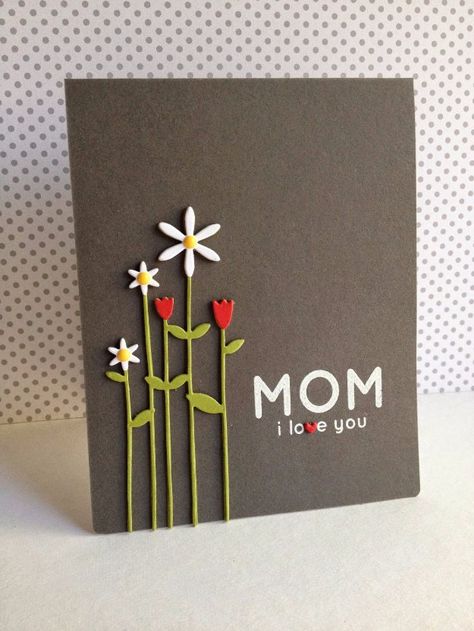 DIY Mothers Day Cards - Tall Flowers for Mom - Creative and Thoughtful Homemade Card Ideas for Mom - Step by Step Tutorials, Best Quotes, Handmade Projects http://diyjoy.com/diy-mothers-day-cards Flowers For Mom, Folding Origami, Birthday Cards For Mom, 카드 디자인, Mom Cards, Mother's Day Diy, Mors Dag, Birthday Cards Diy, Mother's Day Card