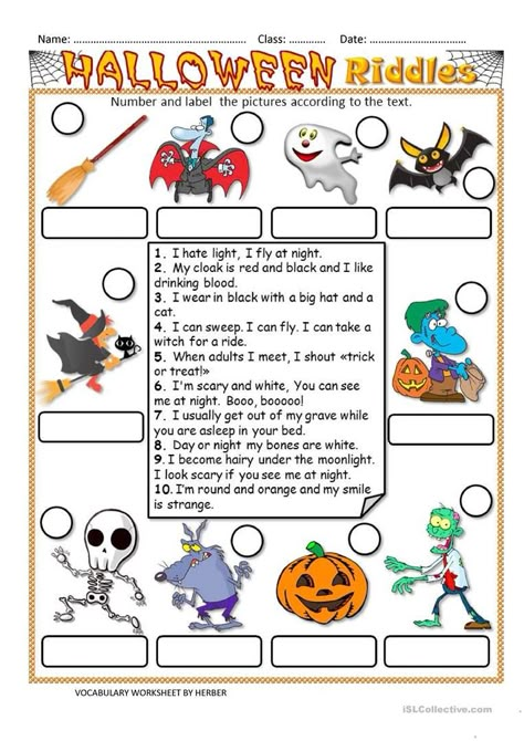 Halloween Esl, Halloween Riddles, Recount Writing, Boo Yall, Halloween Lesson, Halloween Reading, Halloween Worksheets, Halloween Classroom, Halloween Math