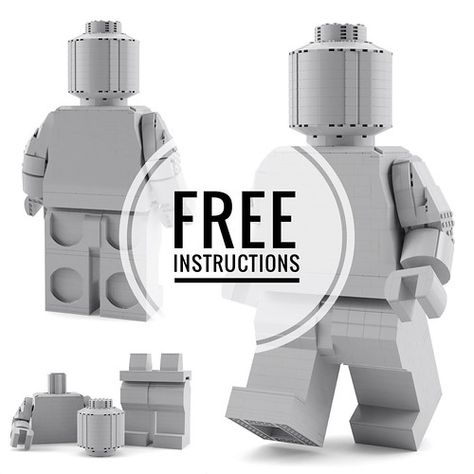 Brick Built Minifigure | Free building instructions! About 1… | Flickr Lego Blueprint, Lego Elves, Lego Juniors, Instructions Lego, Lego Mindstorms, Lego Jurassic World, Lego Diy, Lego Custom Minifigures, Lego Activities