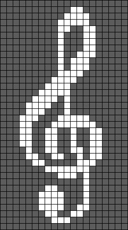 Alpha pattern #12572 variation #24418 | BraceletBook Music Alpha Pattern, Crochet Piano, Music Symbol, Music Symbols, Gorilla Glue, Piano Teacher, Pixel Art Pattern, Keyboard Piano, Quick Crochet