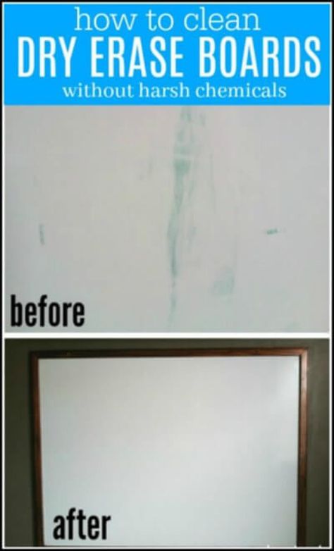 How to Clean a Dry Erase Board - 2 easy methods to easily get your dry erase board clean! You probably already have these items in your house. Once you know to clean dry erase board, it's so easy and budget friendly. How To Clean A Dry Erase Board, Clean Dry Erase Board, Diy Eraser, Dry Erase Board Ideas, Diy Dry Erase Board, Remove Permanent Marker, Expo Marker, What To Use, Classroom Environment