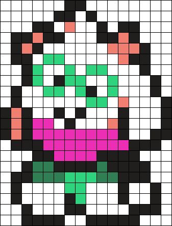 Ralsei Plushie (Deltarune) Perler Bead Pattern | Bead Sprites | Characters Fuse Bead Patterns Perler Bead Patterns Undertale, Nerd Perler Bead Patterns, Deltarune Pixel Art Grid, Deltarune Plushies, Undertale Pixel Art Grid, Deltarune Perler Beads, Ralsei Sprite, Deltarune Perler, Deltarune Sprites