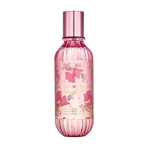 Sugar Blush Body & Hair Perfume Mist - LoveShackFancy | Sephora Loveshackfancy Perfume, Maybelline Color Tattoo, Pink Bottle, Hair Mist, Sugar Body, Hair Perfume, Cream Eyeshadow, Foundation Concealer, Body Hair