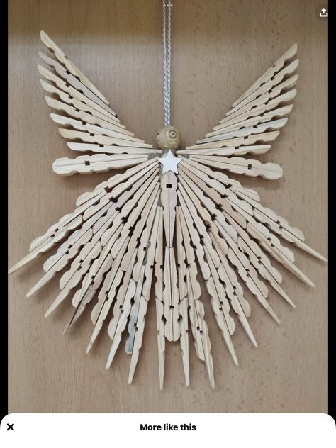 Clothes Pin Ornaments, Diy Christmas Angel Ornaments, Clothespin Crafts Christmas, Wooden Cross Crafts, Christian Christmas Decorations, Clothespin Diy Crafts, Wooden Clothespin Crafts, Clothespin Art, Christmas Angel Crafts