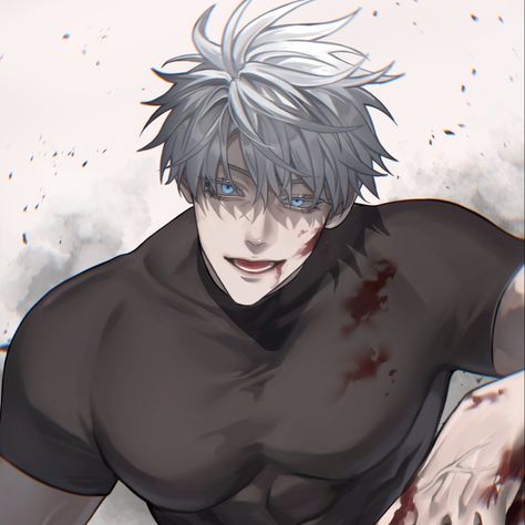 Gojo satoru jujutsu kaisen fanart icon cr/xogieve Jjk Boys Fanart, Gojo Female Fan Art, Gojo Hot Daddy Icon, Gojo Ghostface, Gojo Fanart Icon, Gojo Official Arts, Satoru Gojo Art, Gojo Pfp Manga, Gojo Satoru Fanart