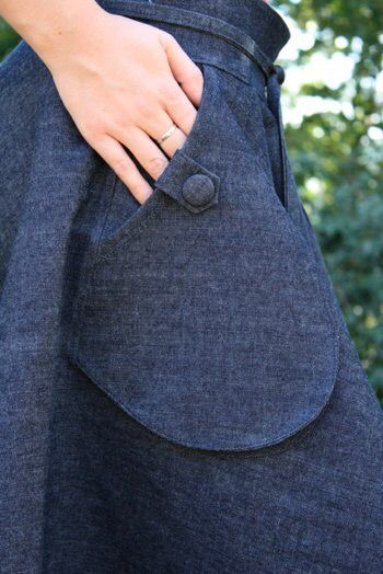 Detail Couture, Sewing Pockets, Sewing Details, How To Make Skirt, Skirt Tutorial, Sewing Skirts, Clothing Details, Couture Sewing, How To Make Clothes