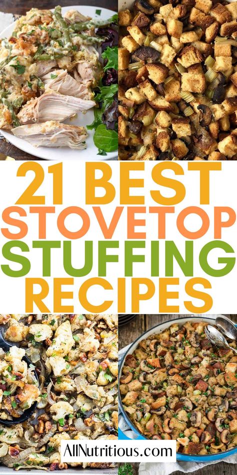 Best Stovetop Stuffing Recipe, Stove Top Thanksgiving Stuffing, Stuffing Side Dish Recipes, Stove Top Stuffing Dinner Ideas, Best Stove Top Stuffing Recipe, Dinner Ideas With Stove Top Stuffing, Stuffing Recipes Using Stove Top, Meals Using Stove Top Stuffing, Instant Stuffing Recipes