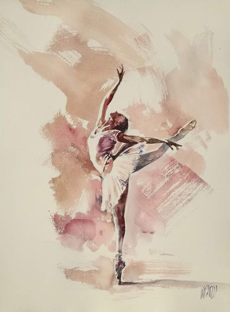 Watercolor Dancer Paintings, Ballet Watercolor Painting, Watercolour Ballerina, Dancer Watercolor, Ballet Watercolor, Ballerina Art Paintings, Watercolor Ballerina, Ballerina Illustration, Ballet Painting