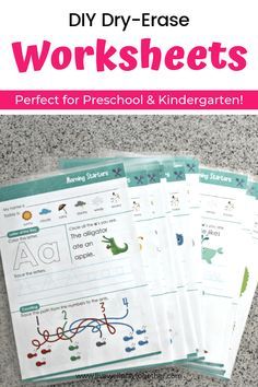 DIY Wipe-Clean Activity Books with Dry-Erase Worksheets - Live Well Play Together Busy Mom Planner, Kindergarten Morning Work, Workbook Cover, Trip Activities, Quiet Play, Road Trip Activities, Quiet Time Activities, Preschool Homeschool, Mom Planner