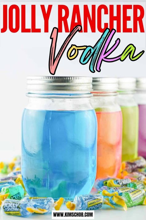 Try out my infused vodka recipe. This is a Jolly Rancher vodka is a vodka that is infused with your choice of flavors on candies. It is sweet, refreshing, and great to serve as a shot or even mix into a cocktail. Candy Infused Vodka, Infused Vodka Recipes, Boozy Candy, Jolly Rancher Vodka, Jolly Rancher Flavors, Infused Alcohol, Vodka Mixers, Shooter Recipes, Jolly Ranchers