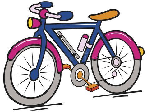 Color bike. Isolated on white #Sponsored , #paid, #Ad, #Color, #Isolated, #white, #bike Transportation Preschool Activities, Alphabet Flash Cards Printable, Crocodile Cartoon, Bike Silhouette, Bicycle Illustration, Images Cartoon, Creative Clips Clipart, Transportation Preschool, Bike Drawing