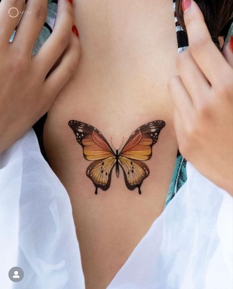 Swallowtail Butterfly Tattoo, Yellow Butterfly Tattoo, Kewpie Tattoo, Butterfly Wing Tattoo, Traditional Butterfly Tattoo, Monarch Butterfly Tattoo, Symmetrical Tattoo, Tattoos Inspiration, Butterfly Tattoos For Women