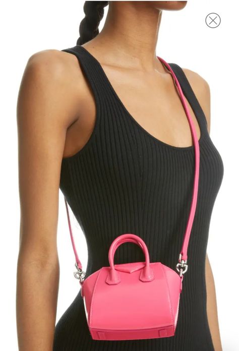 Givenchy Micro Antigona, Givenchy Antigona, Micro Bag, Chic Bags, Leather Satchel, Neon Pink, Givenchy, Fashion Inspo Outfits, Luxury Bags