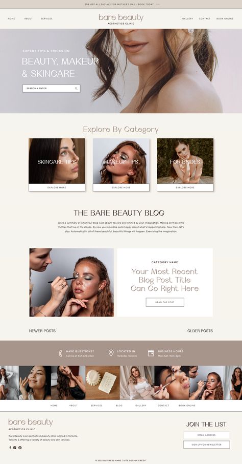 Salon Website Design Layout, Beauty Blog Website Design, Beauty Service Website Design, Esthetics Website Design, Lash Artist Website, Lashes Website Design, Esthetician Booking Site, Beauty Brand Website Design, Mua Website Design