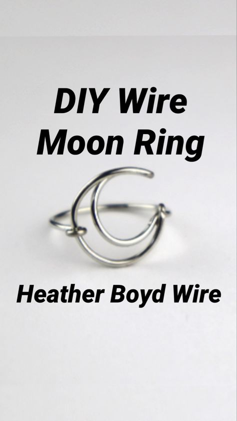 #shorts One-Minute Moon Ring DIY @Heather Boyd Wire Moon Wire Ring Tutorial, Diy Moon Ring, Moon Ring Tutorial, Moon Wire Ring, Diy Rings Wire, Diy Rings Easy, Diy Ring Holder, Diy Rings Tutorial, Wire Rings Tutorial