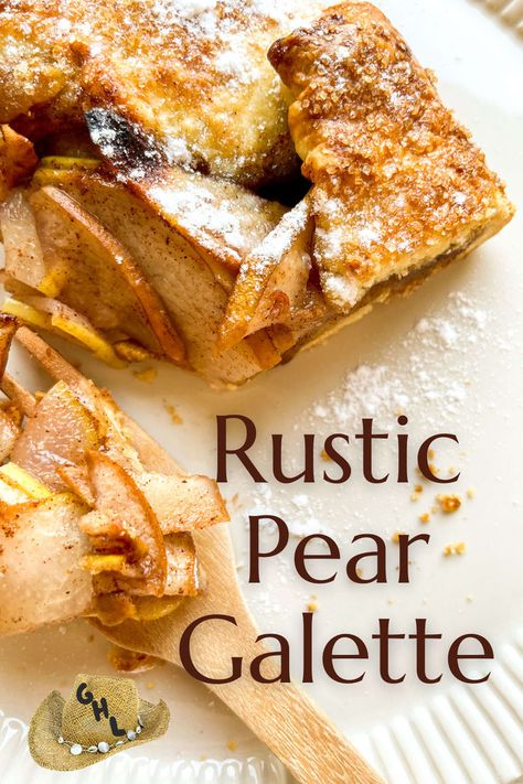 🔸Rustic Pear Galette Recipe🔸A refreshing dessert idea! Rustic Pear Tart Recipe, Pear Galette, Pear Dessert Recipes, Pear Dessert, Pecan Pies, Apple Pumpkin, Pear Tart, Galette Recipe, Fall Dishes