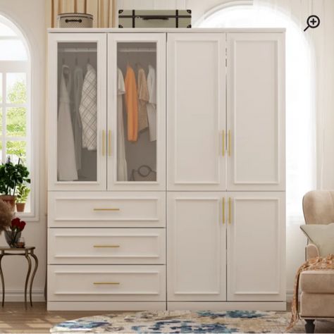 Looking for a beautiful piece of furniture that will give you more space for your clothes? Check out this huge price drop on this Latitude Run Wood Armoire. This Armoire comes with 3 Large drawers and 2 big shelves. It is a combination cabinet coming in two separate pieces so it is like getting two […] White Armoire, Wardrobe Storage Cabinet, Armoire Cabinet, Armoire Dresser, Corner Wardrobe, Modular Wardrobes, Large Wardrobes, Wood Armoire, White Wardrobe