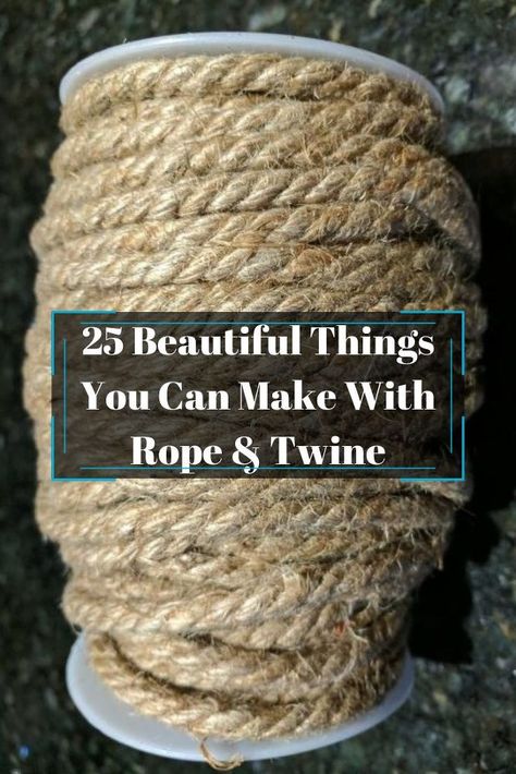 Love that rustic look but don't like the cost? Create your own rustic diy home decor on a budget. diy | diy home decor | diy projects | diy | rope & twine | diy rope & twine | Macrame With Jute Twine, Crafts With Rope Twine, Rope Balls Diy, Sisal Rope Diy, Rope Christmas Decorations, Wooden Wire Spool Ideas Diy Projects, Crafts With Jute Rope, Rope Weaving Patterns, Dollar Tree Rope Crafts